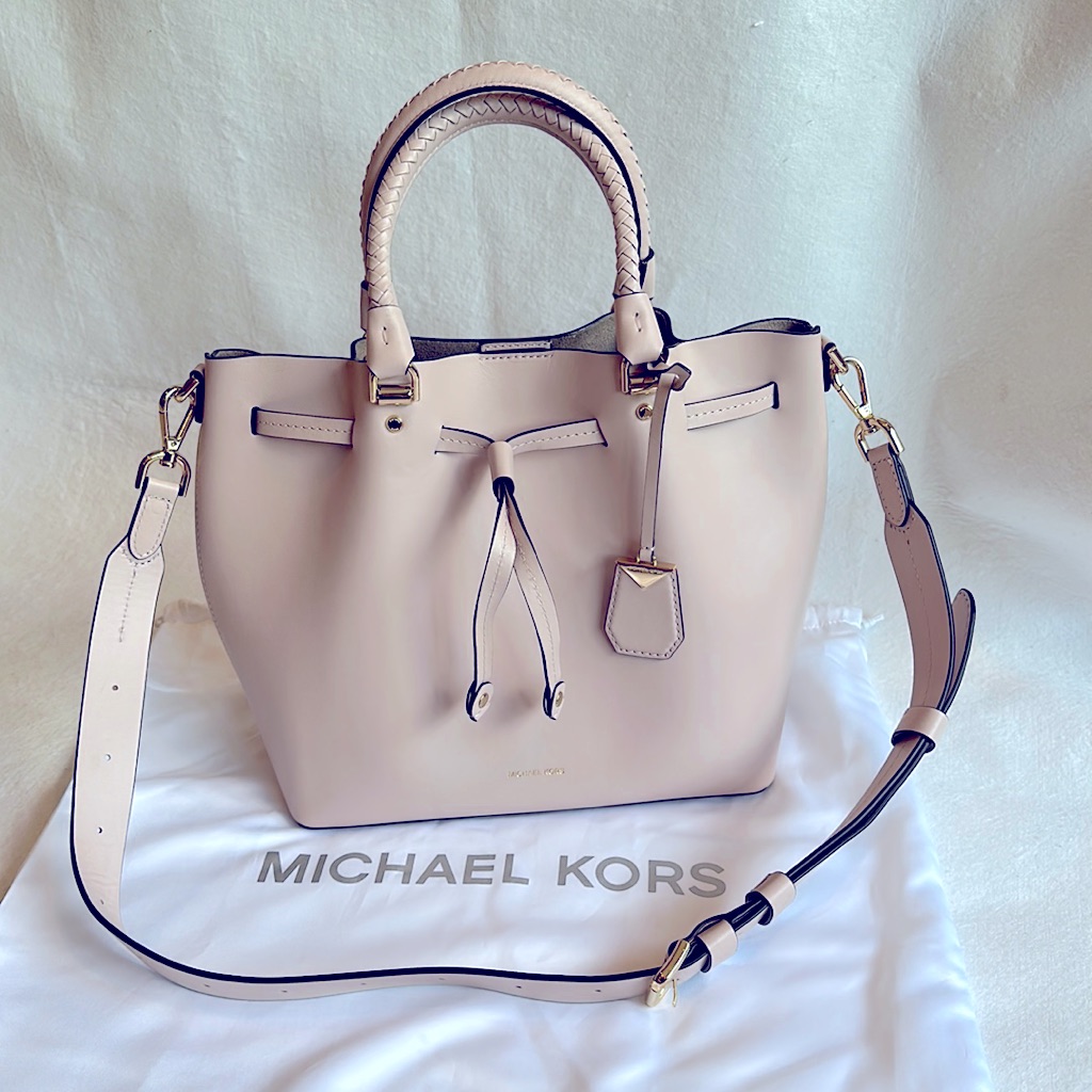 Michael Kors Blakely Pink Leather Bucket Handbag